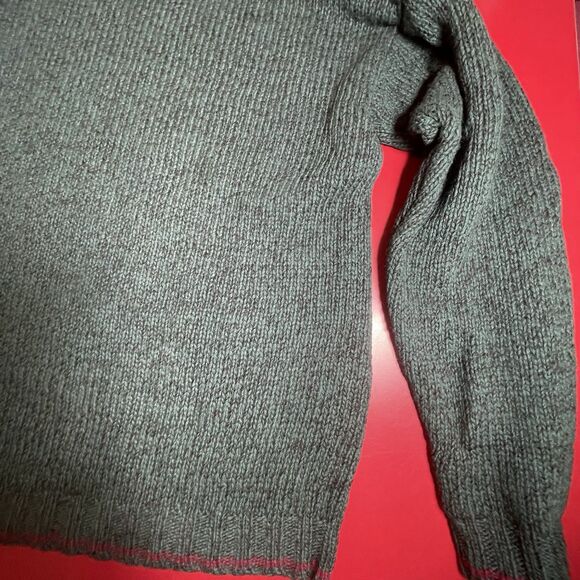 Vtg Eddie Bauer Legends Wool Sweater Men’s M  Pine Green Red Trim Hong Kong Warm - Picture 6 of 15
